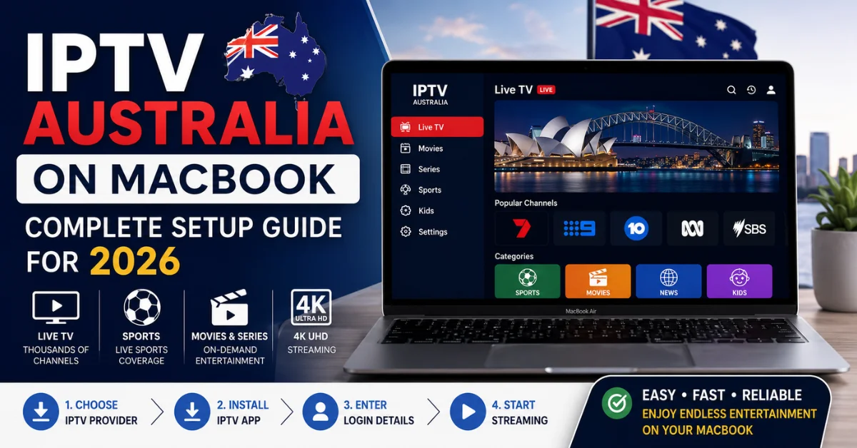 IPTV Australia on MacBook