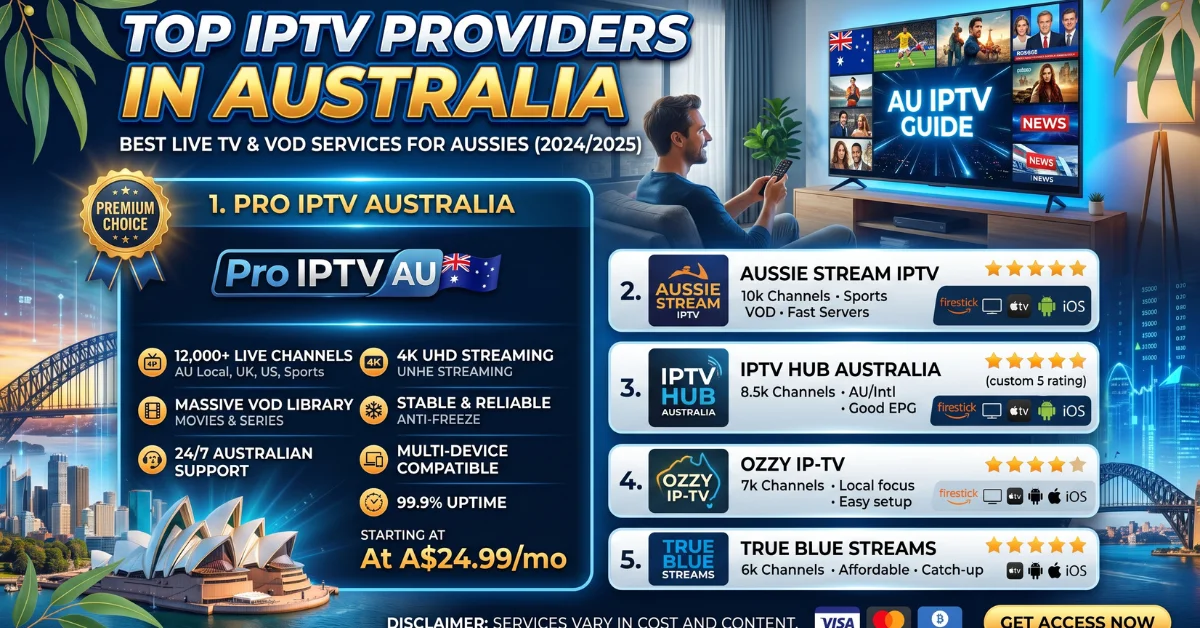 Top IPTV Providers in Australia